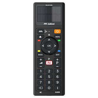 Dálkové ovládání Meliconi, 800508, TLC SOLAR TV, univerzální, bez baterií, kabel pro nabíjení, funkce LEARN, dětský režim