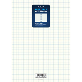 Filofax, Papíry pro notebook, čtverečkované, A4, bílá