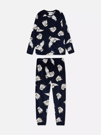 Pyžamo dámské modré s Hedvikou, Harry Potter Velikost: XS