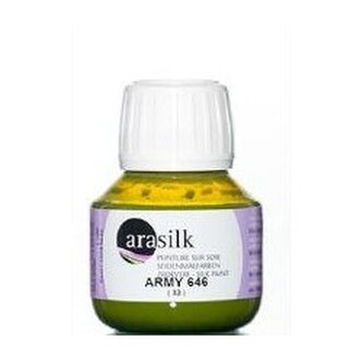 Barva na hedvábí Darwi Arasilk 50ml – 646 Army Green