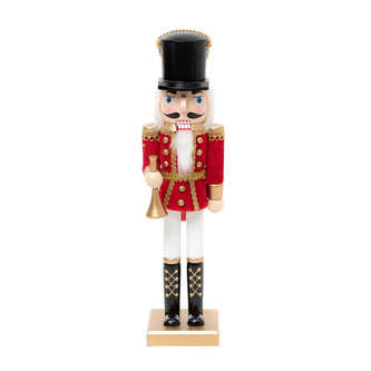 Vánoční figurka | NUTCRACKER | louskáček s trubkou | 38 cm | 836119