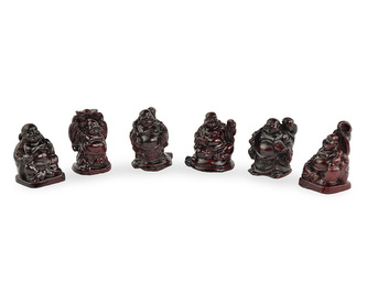 Figurka Buddha 3 cm sada červený