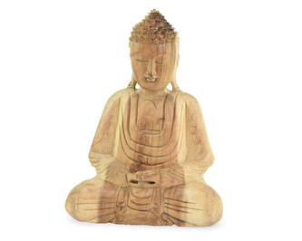 Dřevěná soška Buddha 25 cm světlá - Dhyana Mudra - meditace