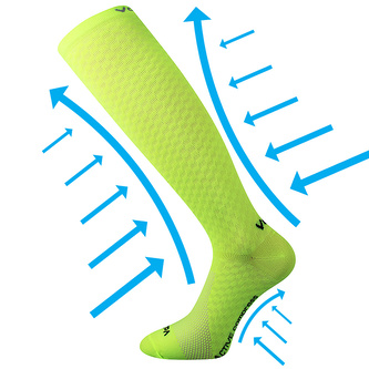 VoXX® podkolenky Lithe neon žlutá 43-46 (29-31) 1 pár