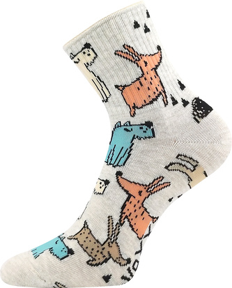 VoXX® ponožky Agapi pejsci 35-38 (23-25) 3 páry
