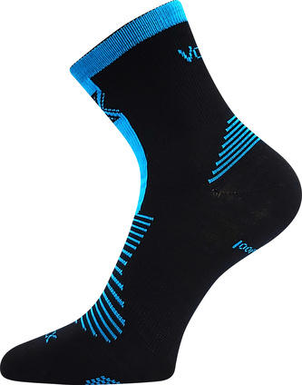 VoXX® ponožky Woralf černá/neon tyrkys 43-46 (29-31) 3 páry