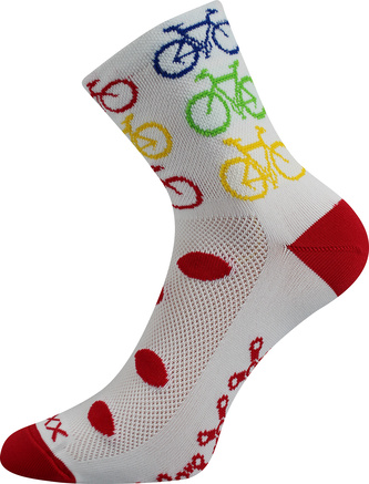 VoXX® ponožky Ralf X bike/bílá 35-38 (23-25) 1 pár