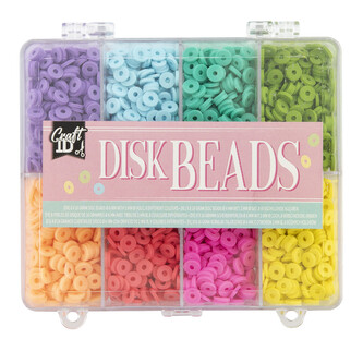 Ploché korálky, mix 8 barev