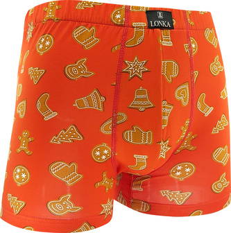 Lonka® boxerky Kevin IMAGE perníčky/červená L 1 ks