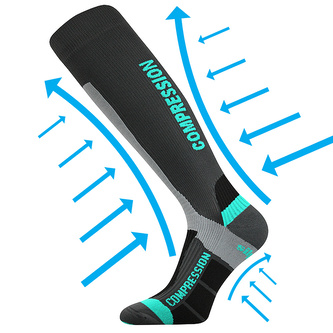 VoXX® podkolenky Signal tm.šedá 39-42 (26-28) 1 pár