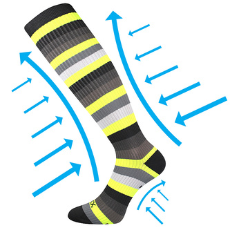 VoXX® podkolenky Multix neon žlutá 39-42 (26-28) 1 pár