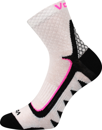 VoXX® ponožky Kryptox bílá-růžová 39-42 (26-28) 3 páry