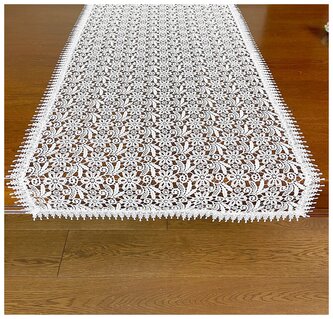 Krajkový běhoun PALOMA bílá 60x120 cm MyBestHome