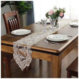 Krajkový běhoun TALIA béžová 26x150 cm MyBestHome