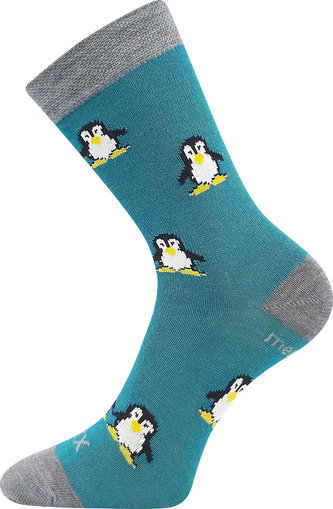 VoXX® ponožky Penguinik modro-zelená 30-34 (20-22) 1 pár
