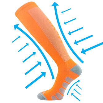 VoXX® podkolenky Formig neon oranžová 35-38 (23-25) 1 pár