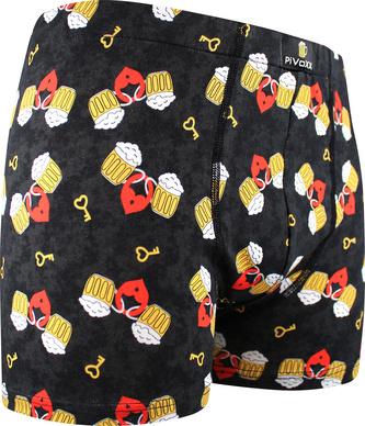 Pánské boxerky VoXX vícebarevné (Kevin- pivo/love) XL