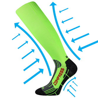 VoXX® podkolenky Flex neon zelená 35-38 (23-25) 1 pár
