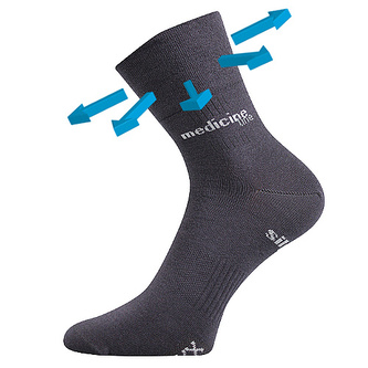 VoXX® ponožky Mission Medicine tmavě šedá 47-50 (32-34) 1 pár