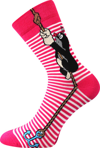 Boma® ponožky KR 111 pruhované magenta 39-42 (26-28) 1 pár