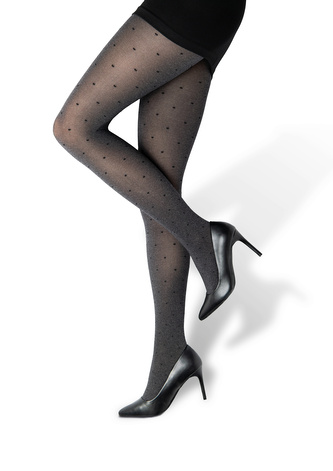 Lady B punčochové kalhoty vzorované Chiara 60 DEN nero XXL/170-176/124 1 ks