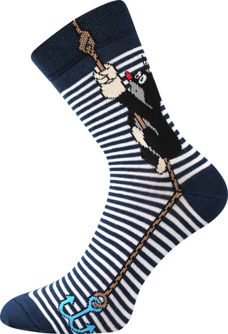 Boma® ponožky KR 111 pruhované navy 43-46 (29-31) 1 pár