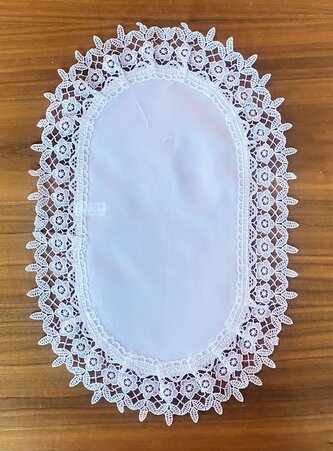 Dekorační ubrousek s krajkou LUCKY bílá 30x45 cm MyBestHome