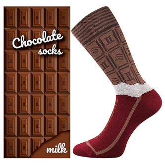 Dámské veselé ponožky Lonka vícebarevné (Chocolate milk dámské) M