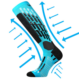 VoXX® podkolenky Vxpres neon tyrkys 43-46 (29-31) 1 pár