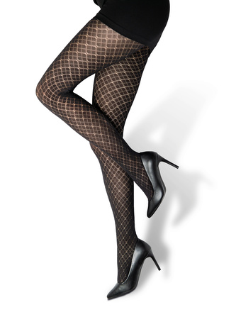 Lady B punčochové kalhoty vzorované Martina 40 DEN nero XL/176-182/116 1 ks