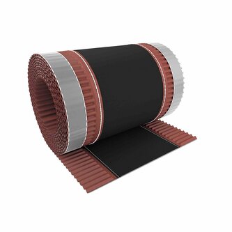 Pás hřebenový paropropustný CoroVENT 310mm x 5m RAL 9005 černá