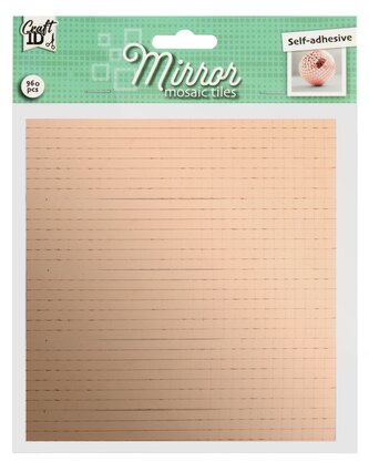 Zrcadlová samolepicí mozaika, 960 ks - měděná Zrcadlová samolepicí mozaika, 960 ks - měděná