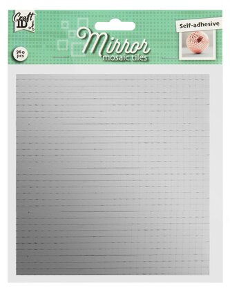 Zrcadlová samolepicí mozaika, 960 ks - stříbrná Zrcadlová samolepicí mozaika, 960 ks - stříbrná