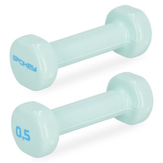 Spokey SHAPE Sada vinylových činek, 0,5 kg, mint Spokey SHAPE Sada vinylových činek, 0,5 kg, mint