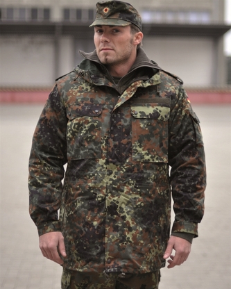 Bunda BW s kapucí bez vložky - flecktarn, 10