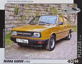 RETRO-AUTA Puzzle č.20 Škoda Garde (1983) 40 dílků