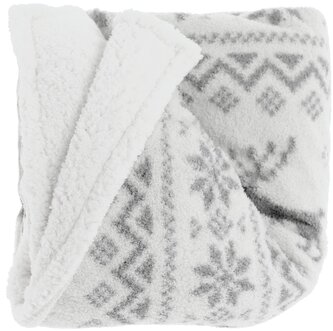 Vánoční deka Mirre tmavě šedá