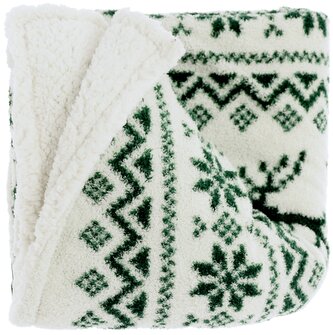 Vánoční deka Mirre tmavě zelená