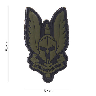 Gumová nášivka 101 Inc Spartan - olivová
