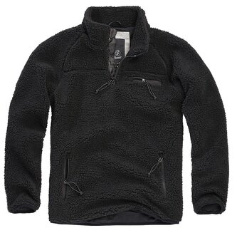 Bunda fleecová Brandit Teddyfleece Troyer - černá, XL