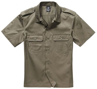 Košile Brandit US Hemd 1/2 - olivová, 5XL