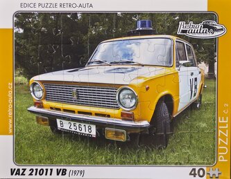 RETRO-AUTA Puzzle č.02 VAZ 21011 VB (1979) 40 dílků