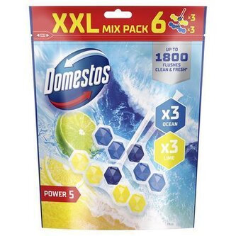 WC blok "Power 5", oceán a limetka, 6x 50 g, DOMESTOS 64403025