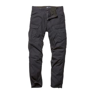 Kalhoty Vintage Industries Lester - antracitové, 34
