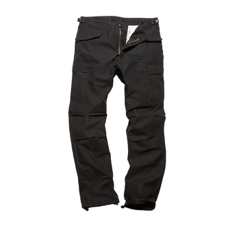 Kalhoty Vintage Industries M65 Heavy Satin - černé, XXS