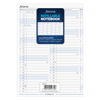 Filofax, Notebook, Kalendář 2025, A5, roční plán