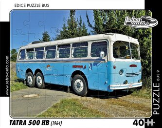 RETRO-AUTA Puzzle BUS č.09 Tatra 500 HB (1964) 40 dílků