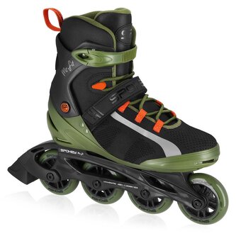 Spokey MrFIT Fitness kolečkové brusle, černo-zelené, vel. 46 Spokey MrFIT Fitness kolečkové brusle, černo-zelené, vel. 46