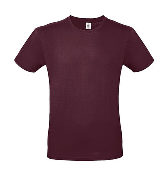 Triko pánské B&C krátký rukáv - burgundy, XXL