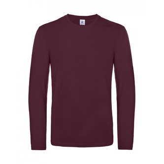 Triko s dlouhým rukávem B&C LSL Ultra - burgundy, 3XL